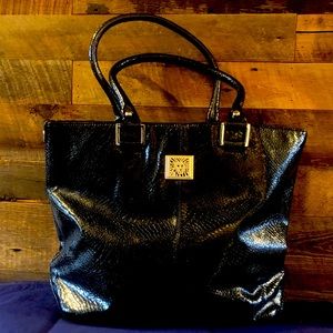 Large Anne Klein Patent Leather Bag